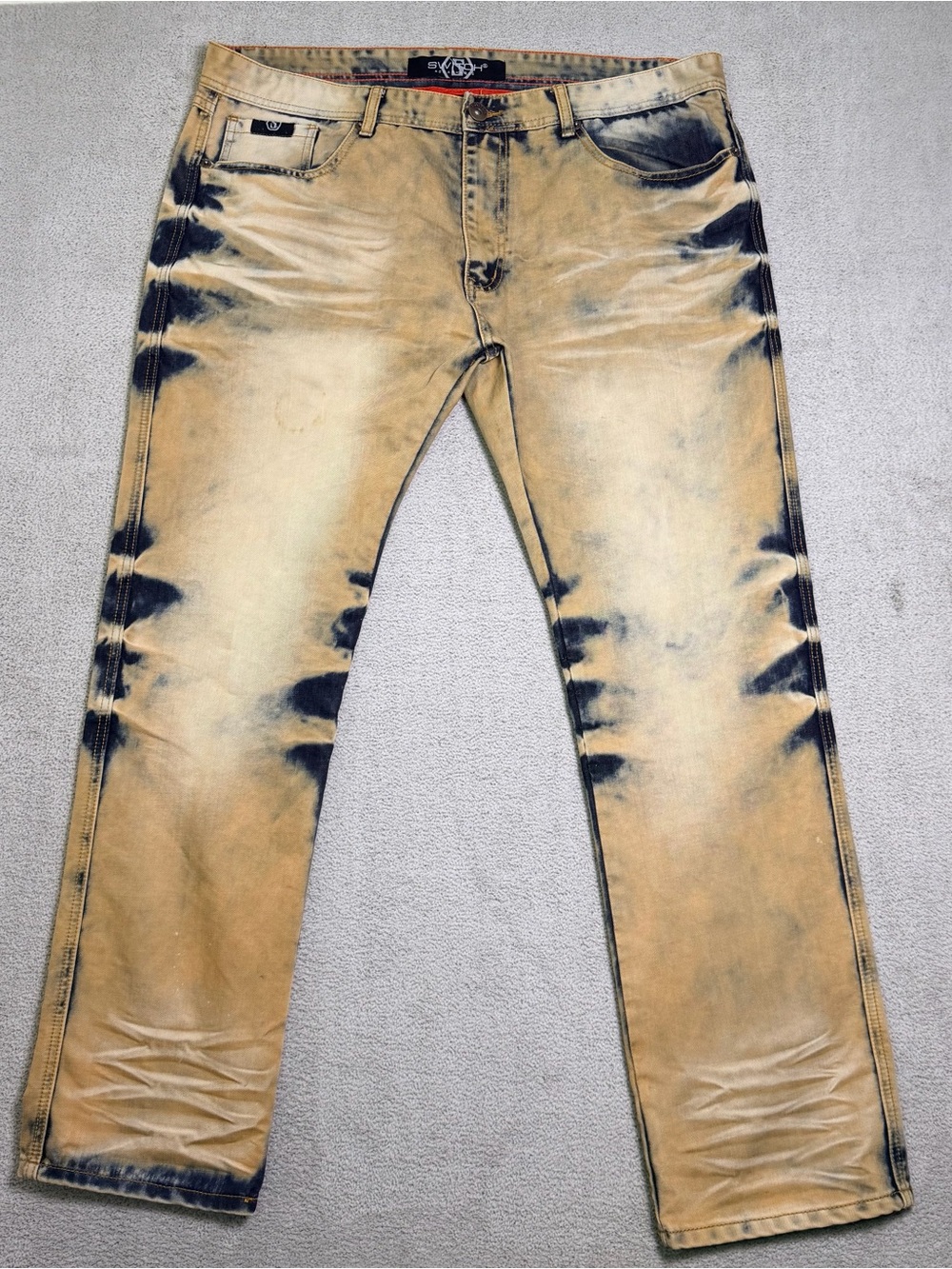 Switch Remarkable Jeans Men’s 38x32 Sand Dirt Wash Bleached Distressed Fade Y2K